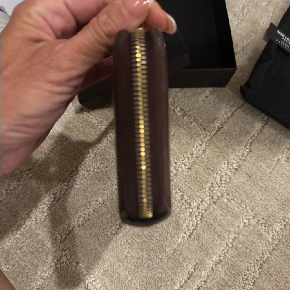 Saint Laurent Dark‎ Brown Leather wallet - Picture 15 of 16